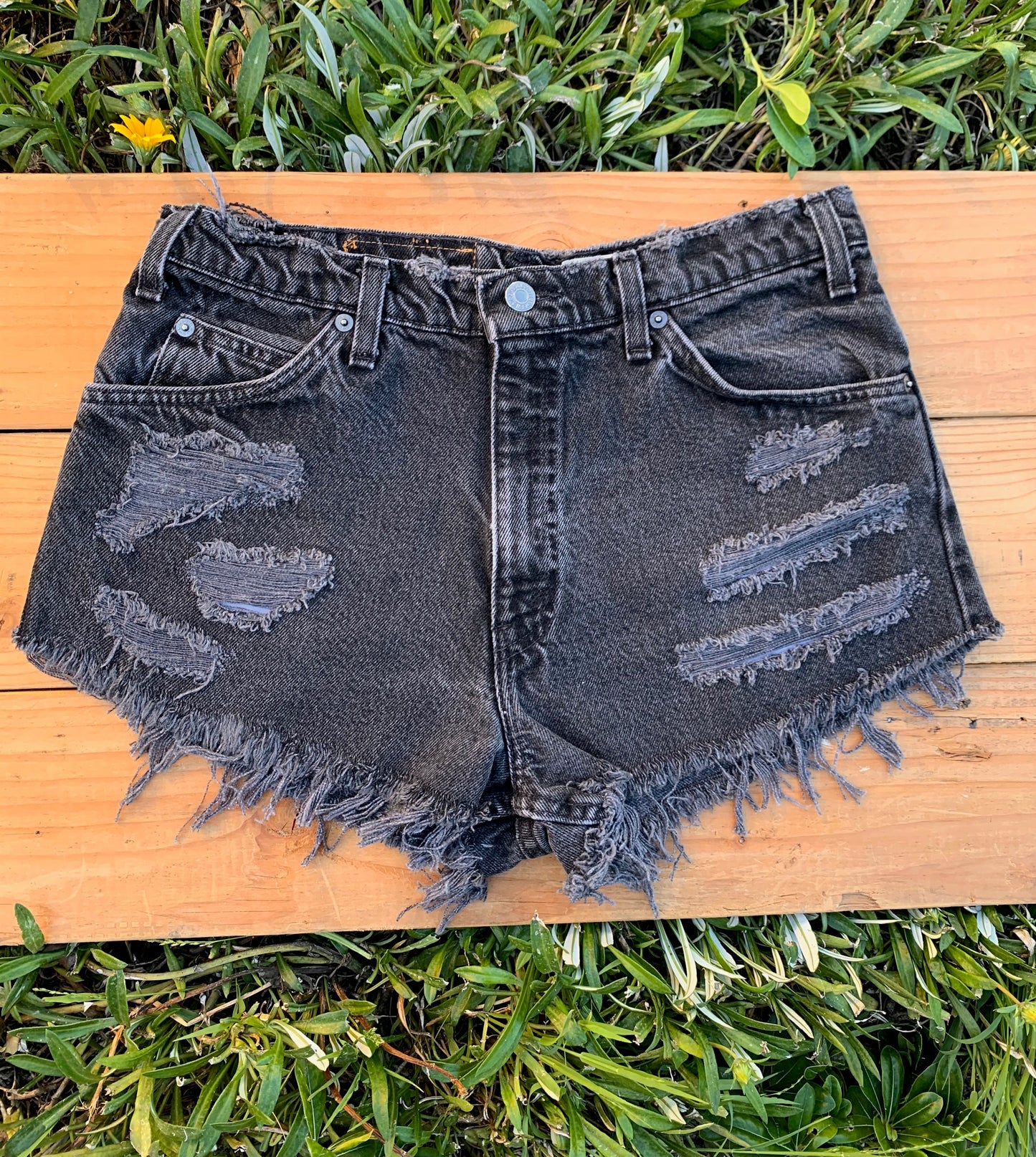 W30 Black 1970s Vintage Levi's Short