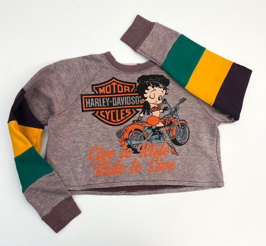 Harley Davidson x Betty Boop Cropped sweater