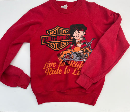 Harley Davidson x Betty Boop sweater